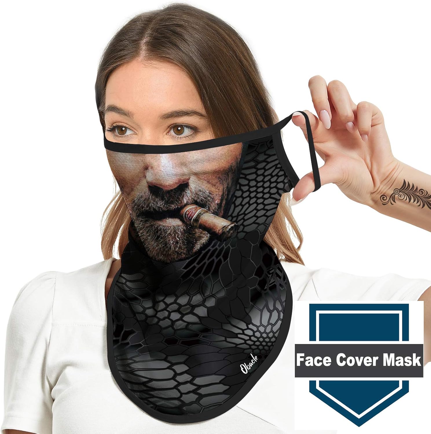 Obacle Neck Gaiter Face Mask with Ear Loops Bandana Face Mask Scarf Face Cover for Men Women - Image 5