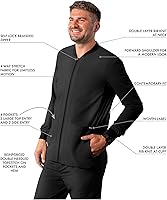 Vista 3 de Adar Addition Scrubs para hombre - Chaqueta médica con cremallera