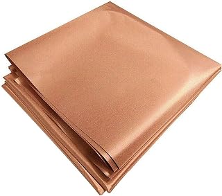 Faraday Fabric Military Grade EMF RFID Shielding Cloth EMF Blocker Material Anti-Radiation Military Grade Tent Fabric for Conductive Pads,EMI,WiFi,Cell Phone,gold-8m