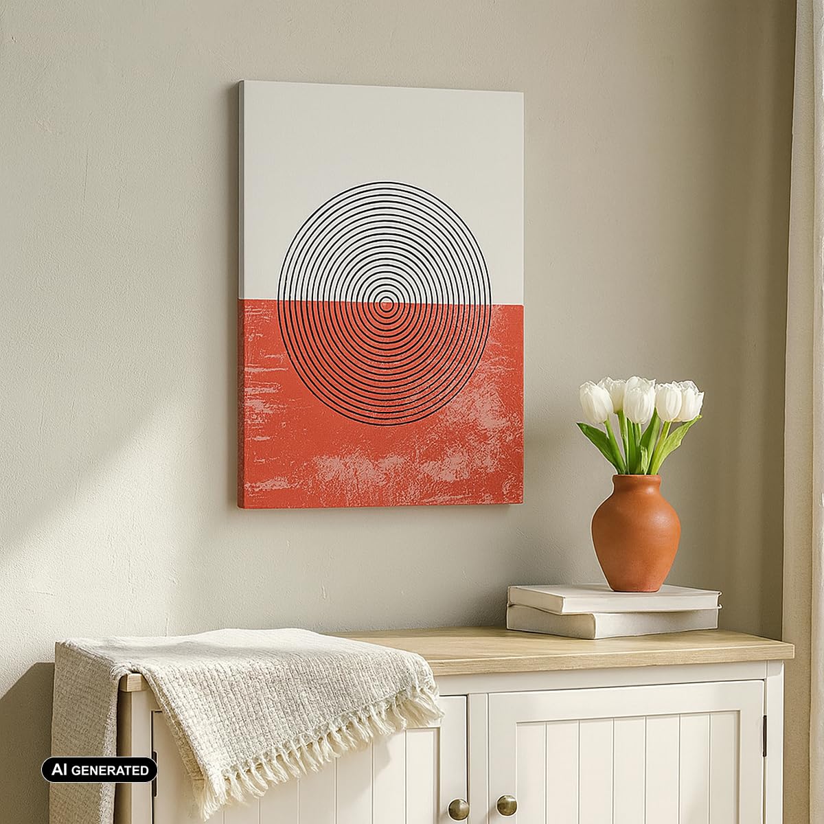 ARTTOR Cuadro Decorativo 70x100 cm Moderno Vertical Abstracto Arte - 4370