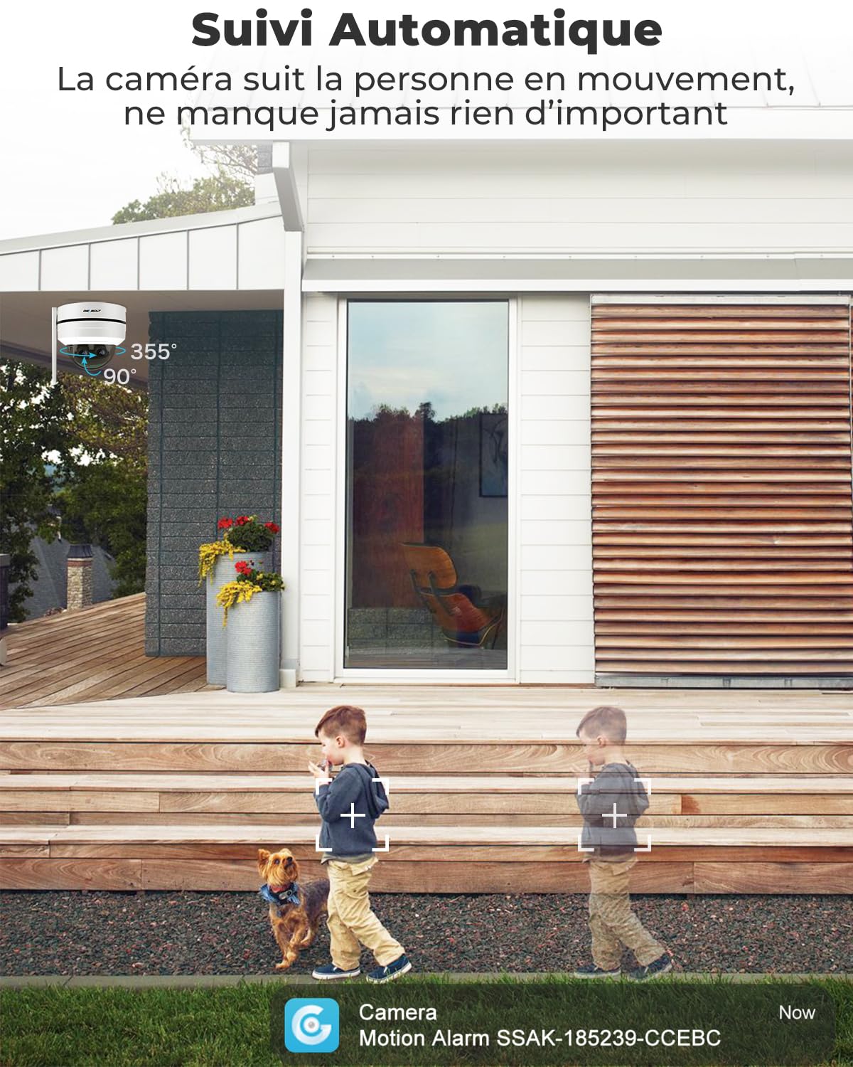 GENBOLT [Zoom Hybride 10X 2.5K Double Objectif POE WiFi Caméra Surveillance | Enregistrement 24/7,Caméra Surveillance IP Dôme PTZ 360°,Suivi Automatique,IP66 IP66 étanche,IK10 Antivandalisme(2.4/5GHz)