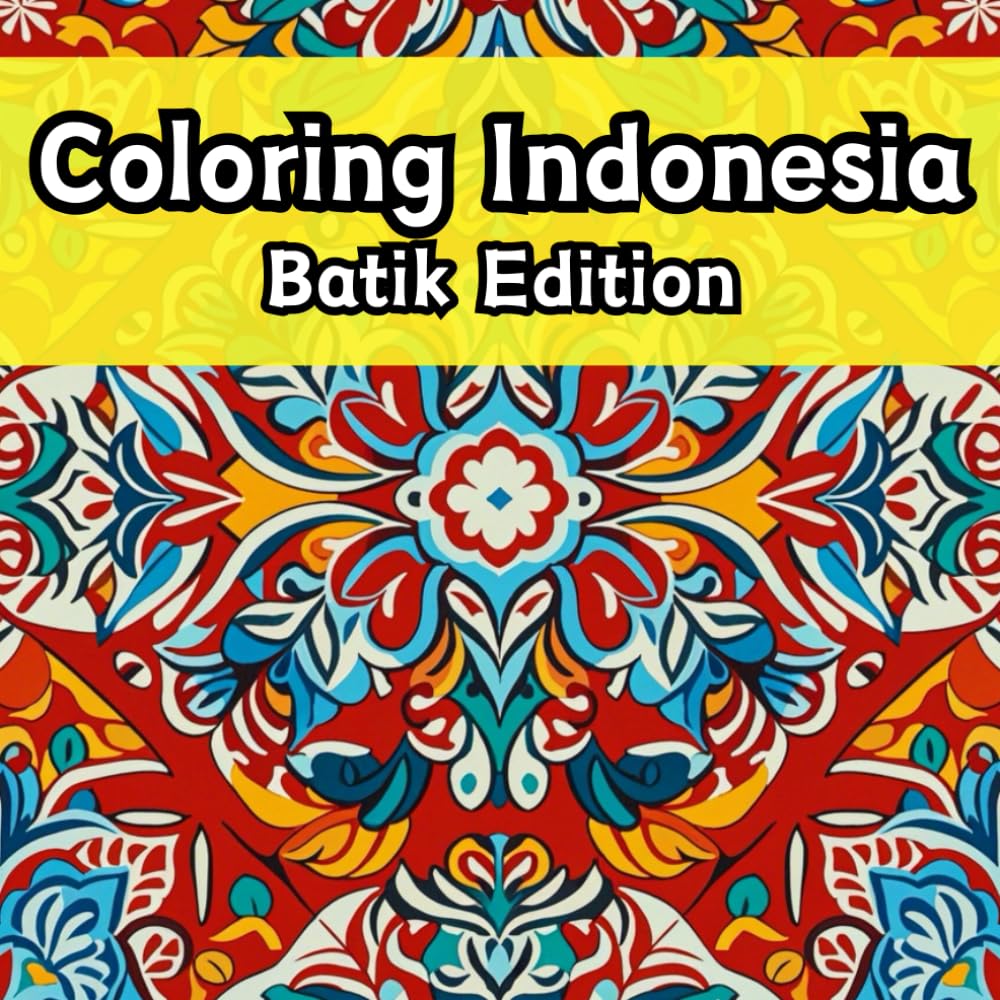 Mindful Batik: Adult Coloring Book for Mindfulness: Chill and Stress-Free with the Beauty of Indonesian Fabric Pattern