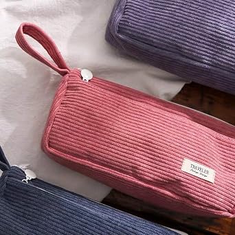 Pencil Case, Tool Pen Case, Girls, Cute Pencil Case, Large Capacity, Multi-functional, Fluffy Pencil Case, Girls, Stylish, Korean, Free Standing, Slim, Pen Pouch, Large Capacity, Simple, Fluffy & Salt Girl, Popular, Corduroy, Ins Beautiful, Middle School Students, High School Students, College Students, Boys, Girls, Salary Man, 4 Colors Red