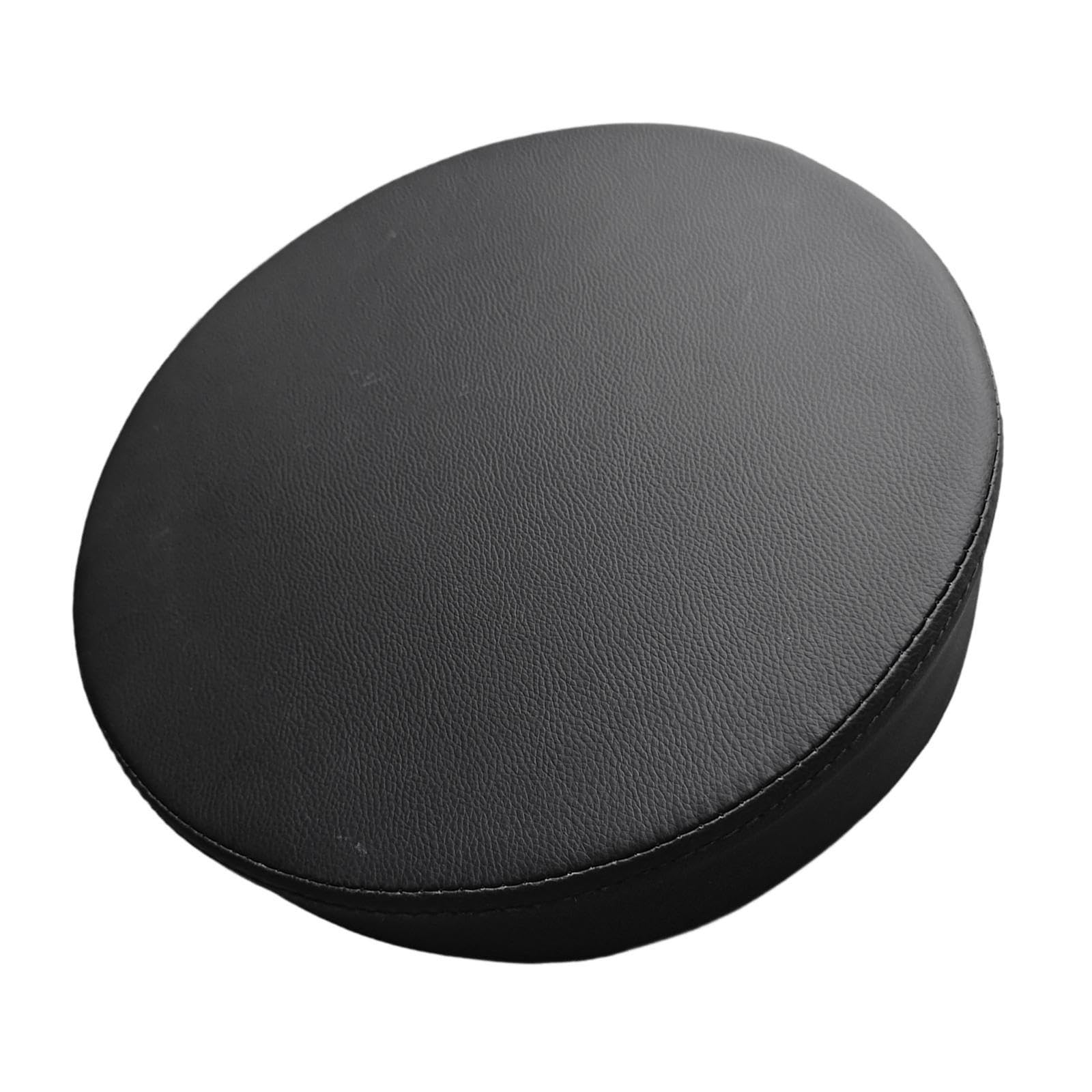 Komfortabler Barhocker Ersatzsitz, Robustes Kissen, PU Lederbezug, kompakter runder Sitz, Zubehör für Beauty Spas, PU Lederbezug, runder Sitz, komfortabel und kompakt, Schwarz, 35 x 35 x 8 cm
