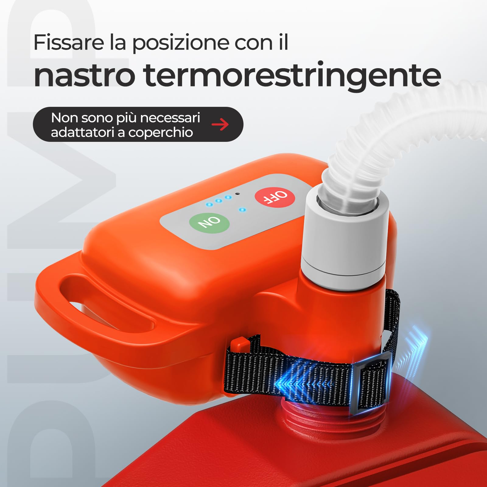 Pompa di trasferimento carburante con sensore di arresto automatico, pompa benzina elettrica con batterie, pompa diesel portatile ricaricabile per benzina, diesel e olio, arancione