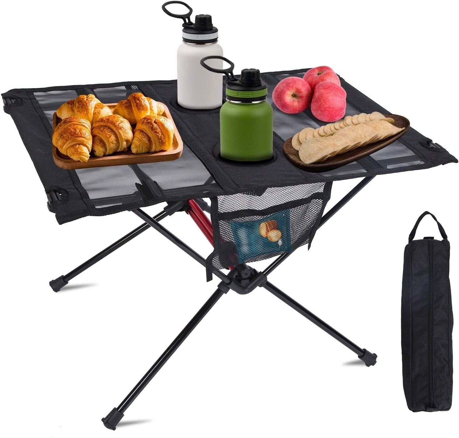 Portable Camping Side Table with Carry Bag for Outdoor Cooking Picnic Beach BBQ