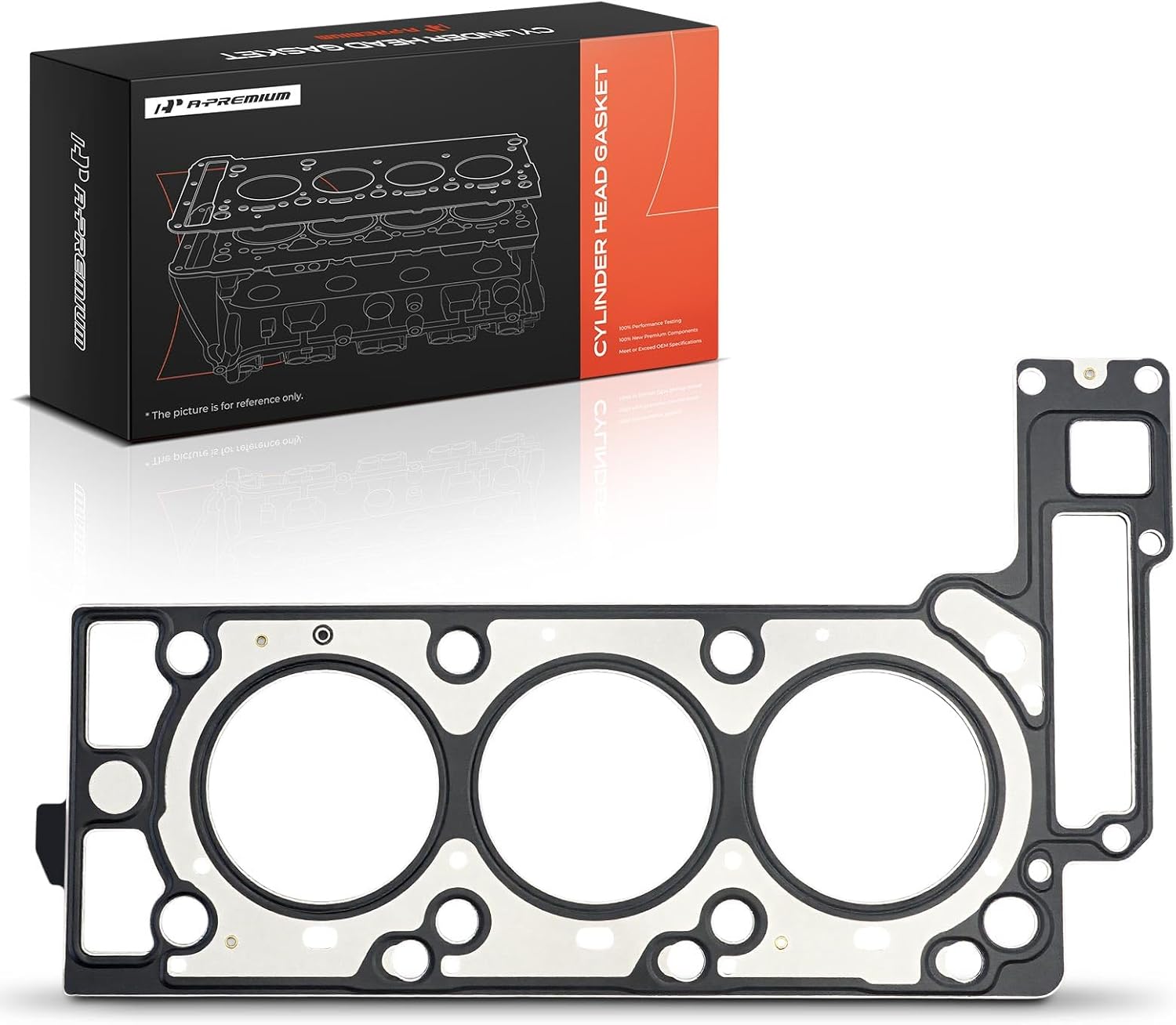 A-Premium V6 Right Engine Cylinder Head Gasket Compatible with Mercedes-Benz C300 2008-2012 3.0L, C280 2006-2007 3.0L, C230 2006-2007 2.5L, SLK300 2009-2011 3.0L, SLK280 2006-2008 3.0L, Passenger Side