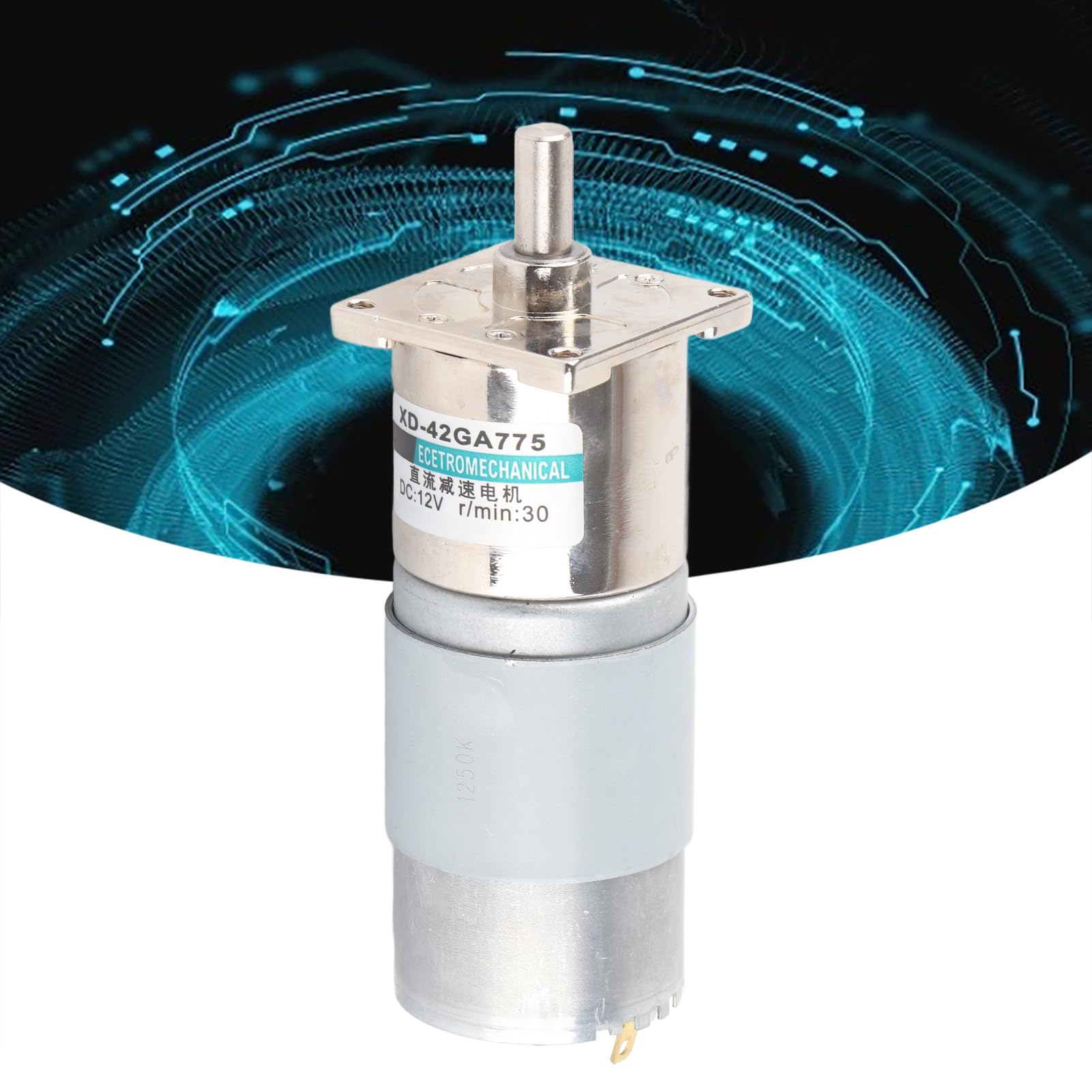 Motor de engranaje CC Mini baja velocidad CW CCW soporte de imán permanente Control deportivo 12V XD42GA755 (30 rpm/min)