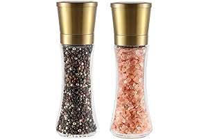 Stainless Steel VEVOK CHEF Gold Salt and Pepper Grinder Set