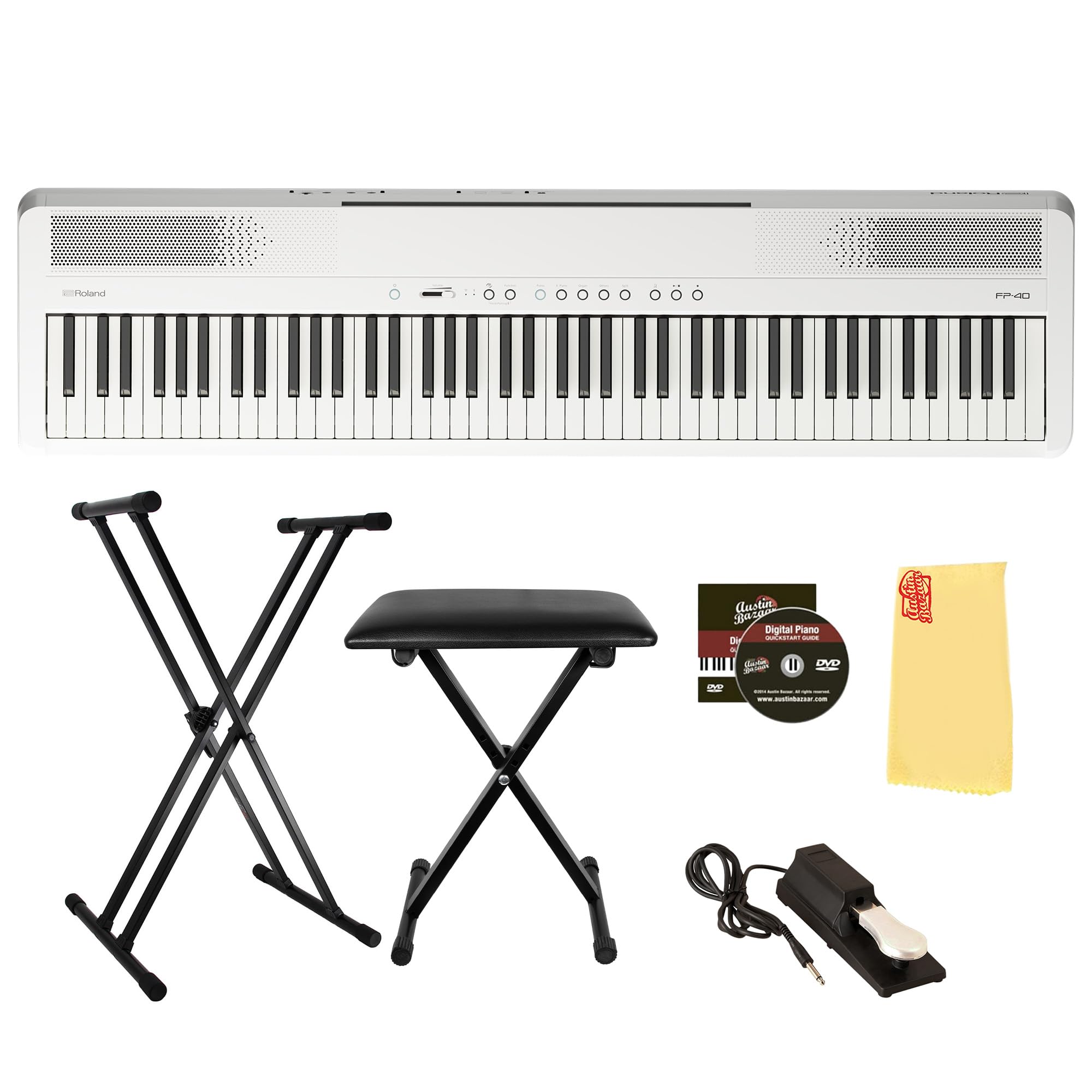 Amazon.com: Roland FP-40 88-Key Digital Piano - White | Bundle