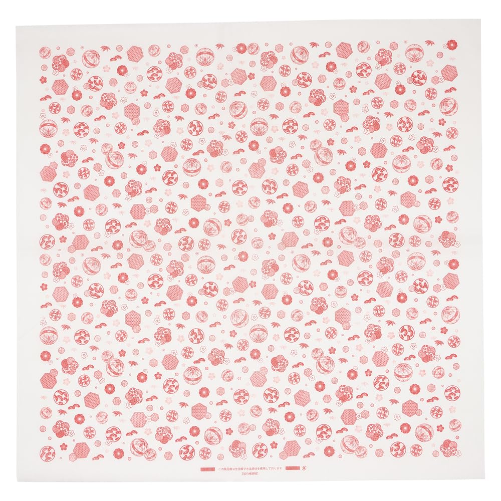 Daikoku Kogyo Furoshiki No. 704 Paper Rubbing Paper Rubber, Shochiku Plum Red Picture, 20 Pieces, Approx. 29.5 x 29.5 inches (750 x 750 mm), Made in Japan Red