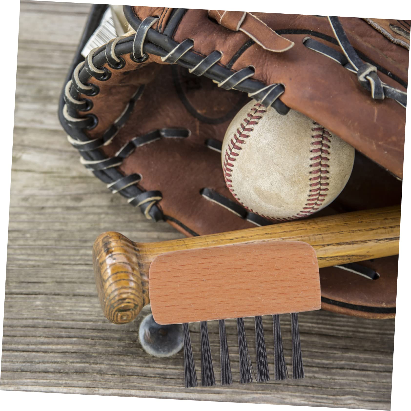 Cepillo Profesional de Sóftbol y Béisbol, Mango de Madera, 3 Piezas, Accesorio de Árbitro