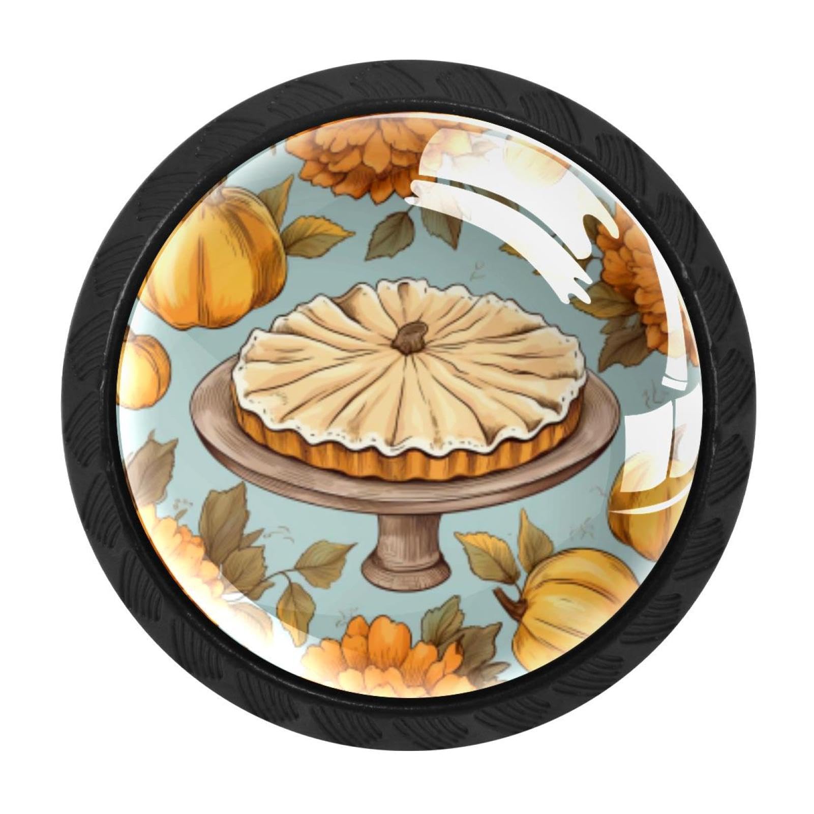 CHENZZZZ Thanksgiving Pumpkin Cabinet Knobs 4 Pieces Drawer Kitchen Cabinets Dresser Cupboard Wardrobe Unique Pulls Handles
