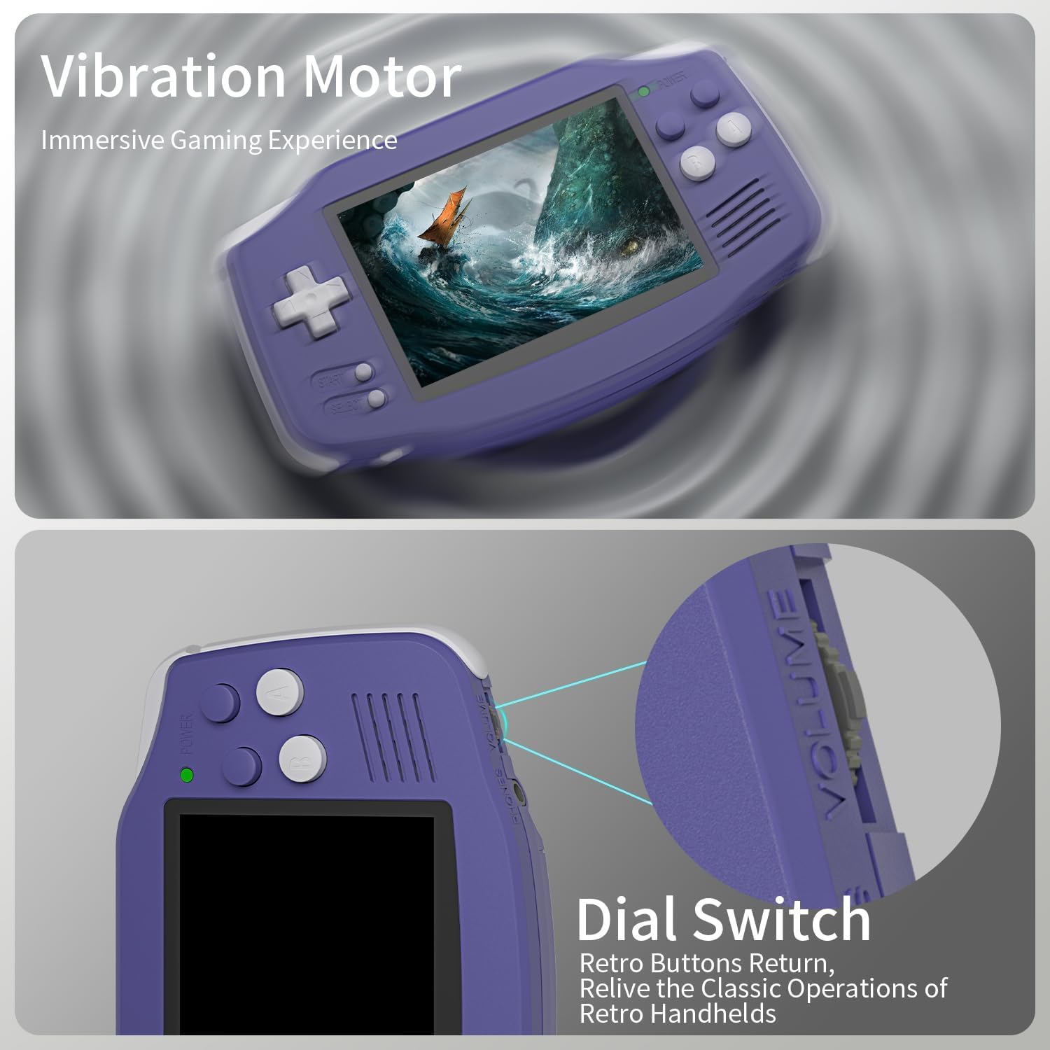RG34XX Retro-Handheld-Spielekonsole, 3,4-Zoll-IPS-Bildschirm, 64 GB Speicher, 5532 vorinstallierte Spiele, WLAN, HDMI (RG34XX-Indigo)