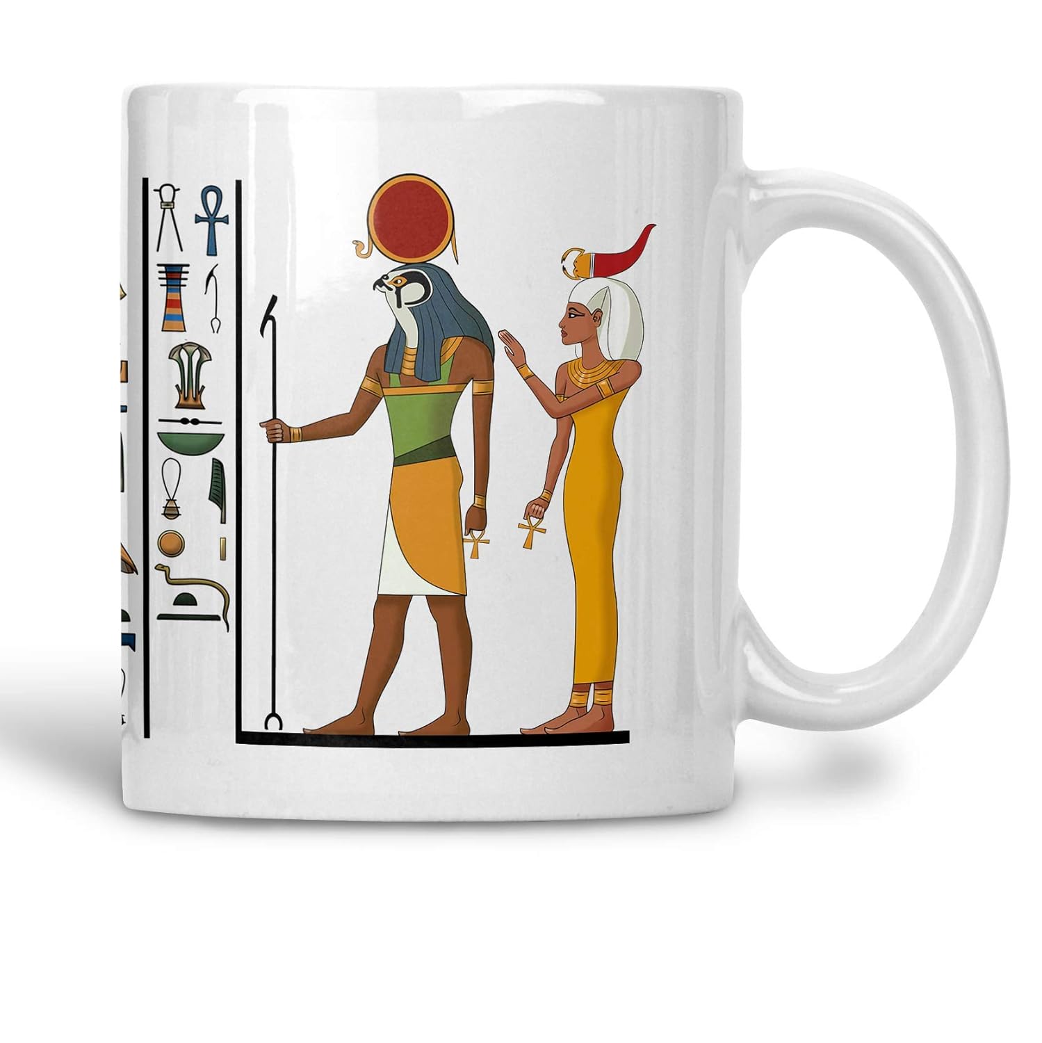 ÄgyptenTasse Hieroglyphen mit OriginalText aus dem Grab der Nefertari