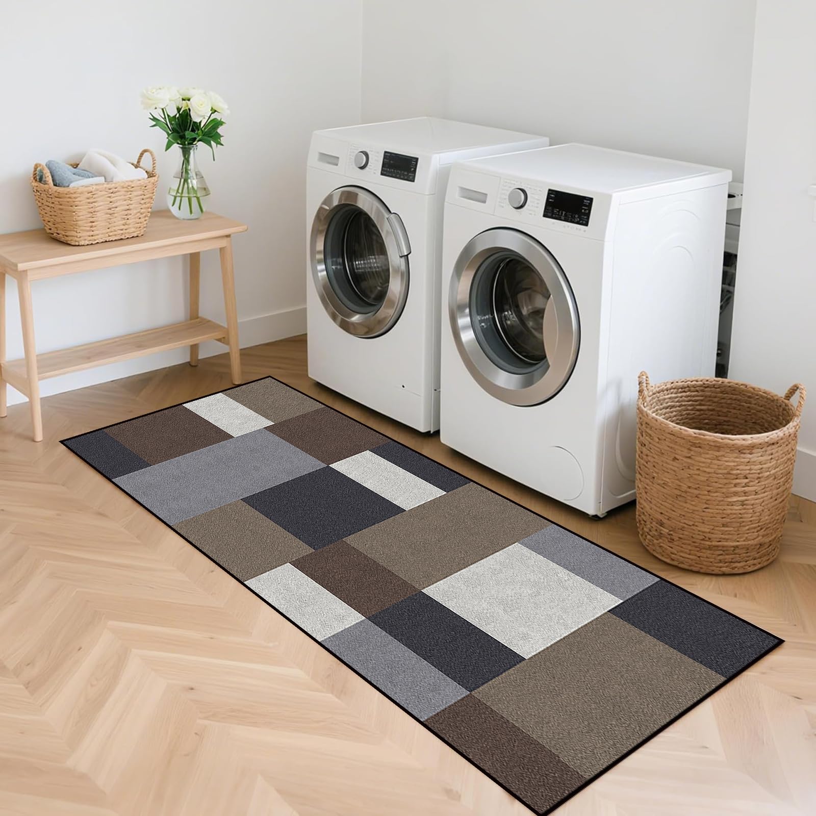 Tapis couloir 80 x 170 cm lavable fini les sols froids en cuisine et chambre