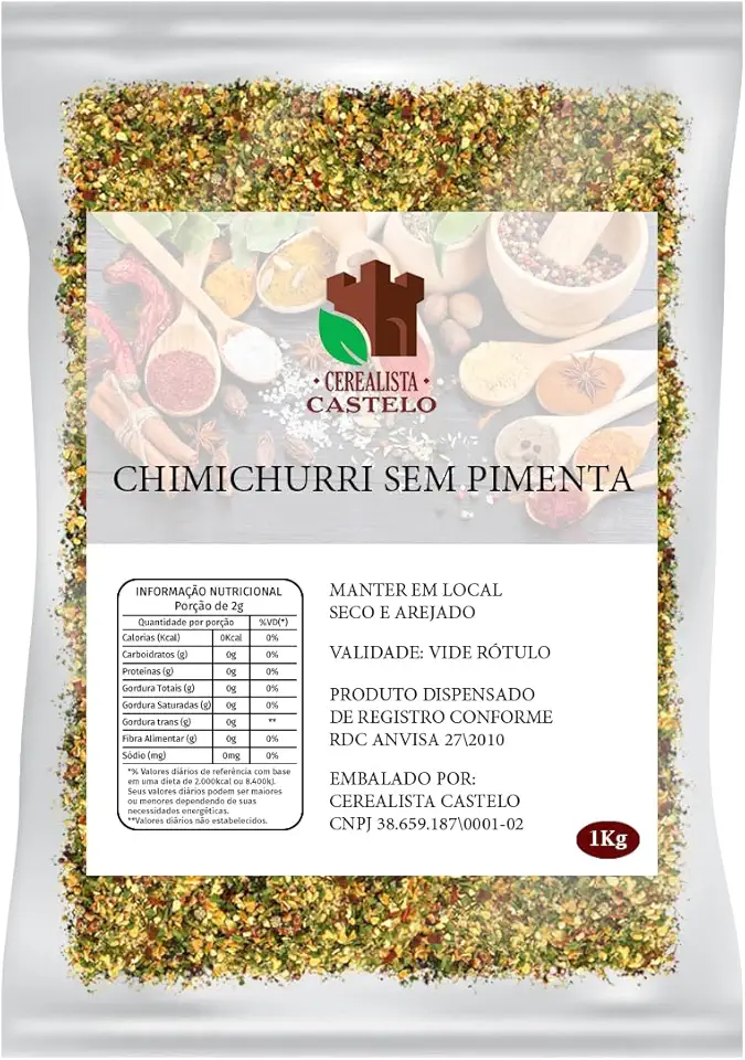 Tempero Chimichurri Sem Pimenta 1kg Premium para sabor autêntico