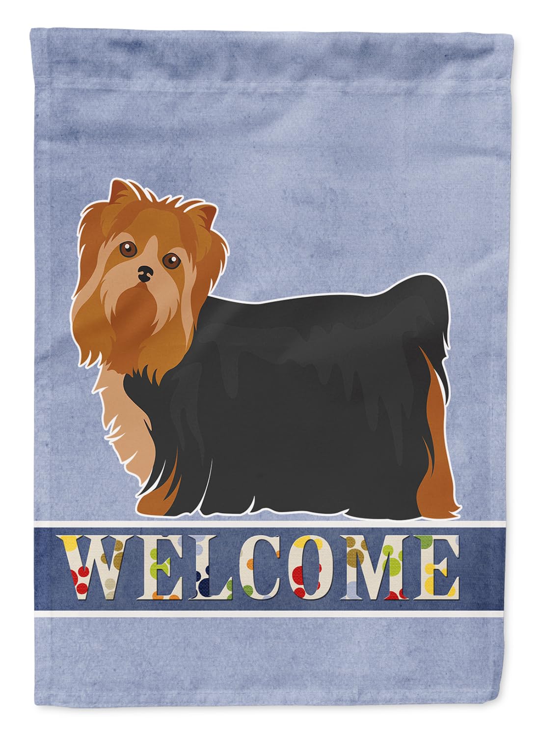 Yorkshire Terrier Welcome Flag drapeau extérieur robuste pour embellir un jardin terne