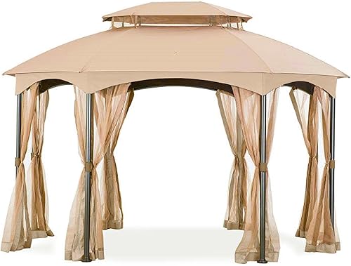 Miniatura 5 de Garden Winds Toldo de repuesto para el cenador ovalado Manhattan - Estándar 350 - Beige