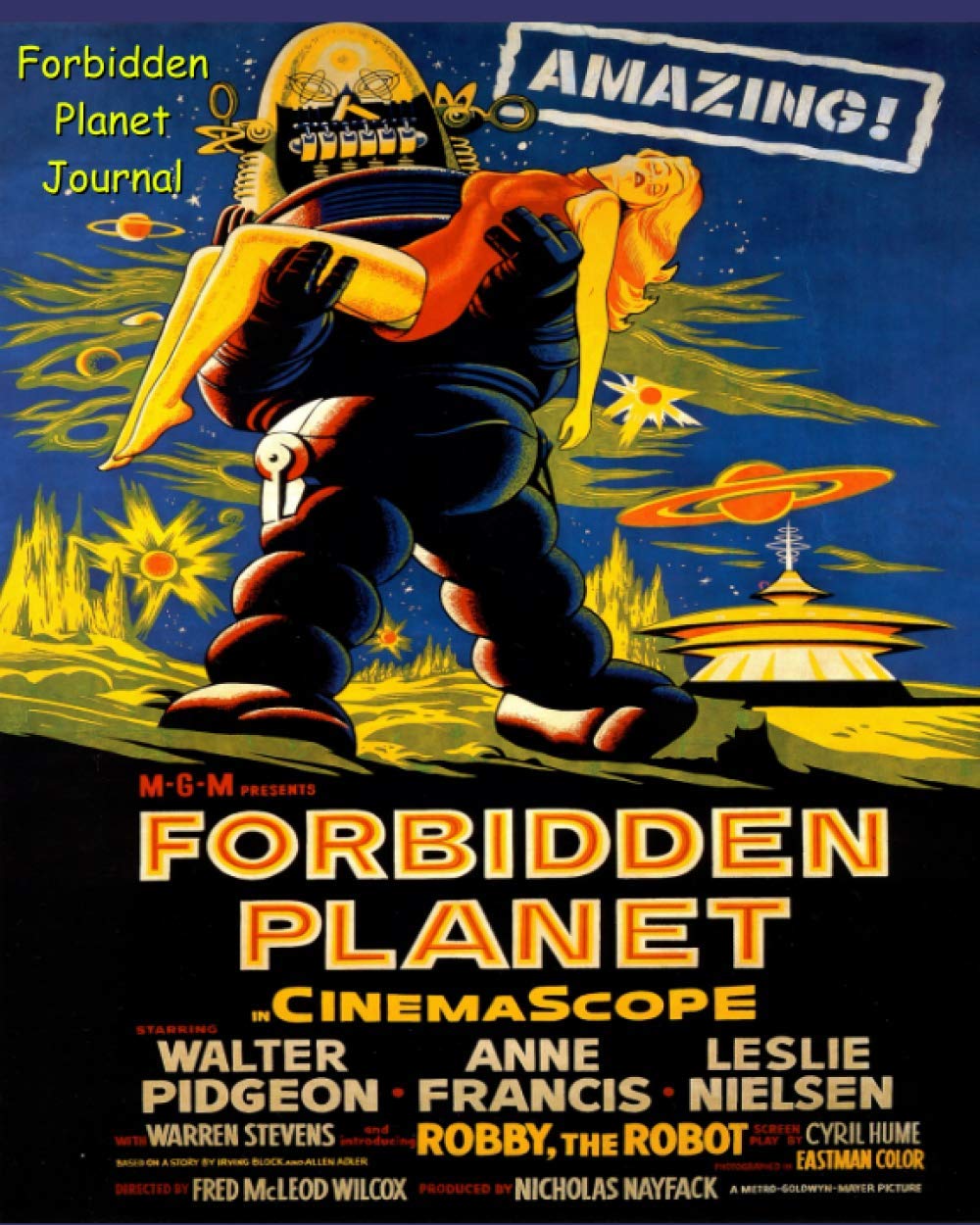 Forbidden Planet Journal: 8x10 Journal/Diary 200 Ruled Blank Pages