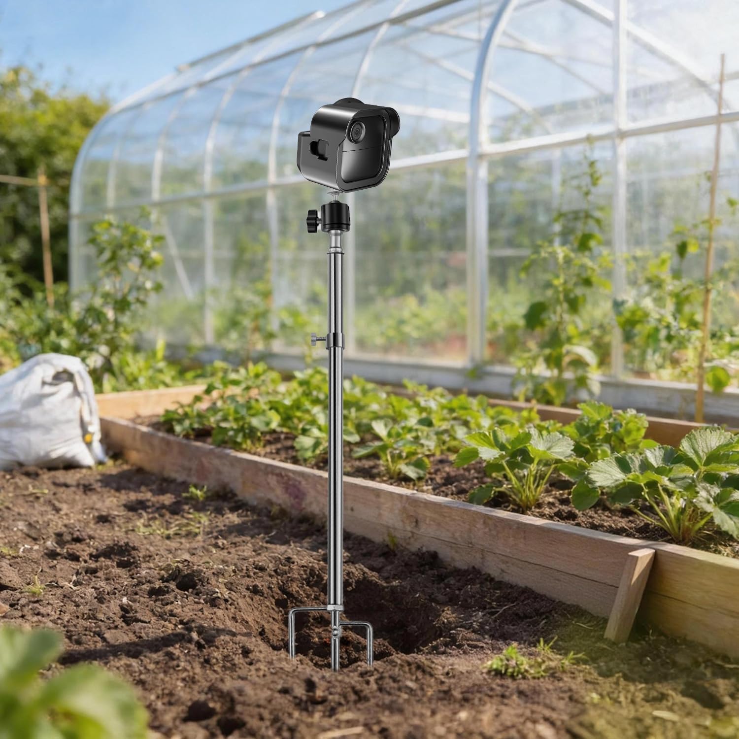 Weatherproof Ground Stake Mount for Blink Outdoor 4 Camera with Protective Housing, Heavy Duty 304 Stainless Steel Spike Stand, 360° Adjustable Outdoor Camera Mount for Garden, Lawn, Yard