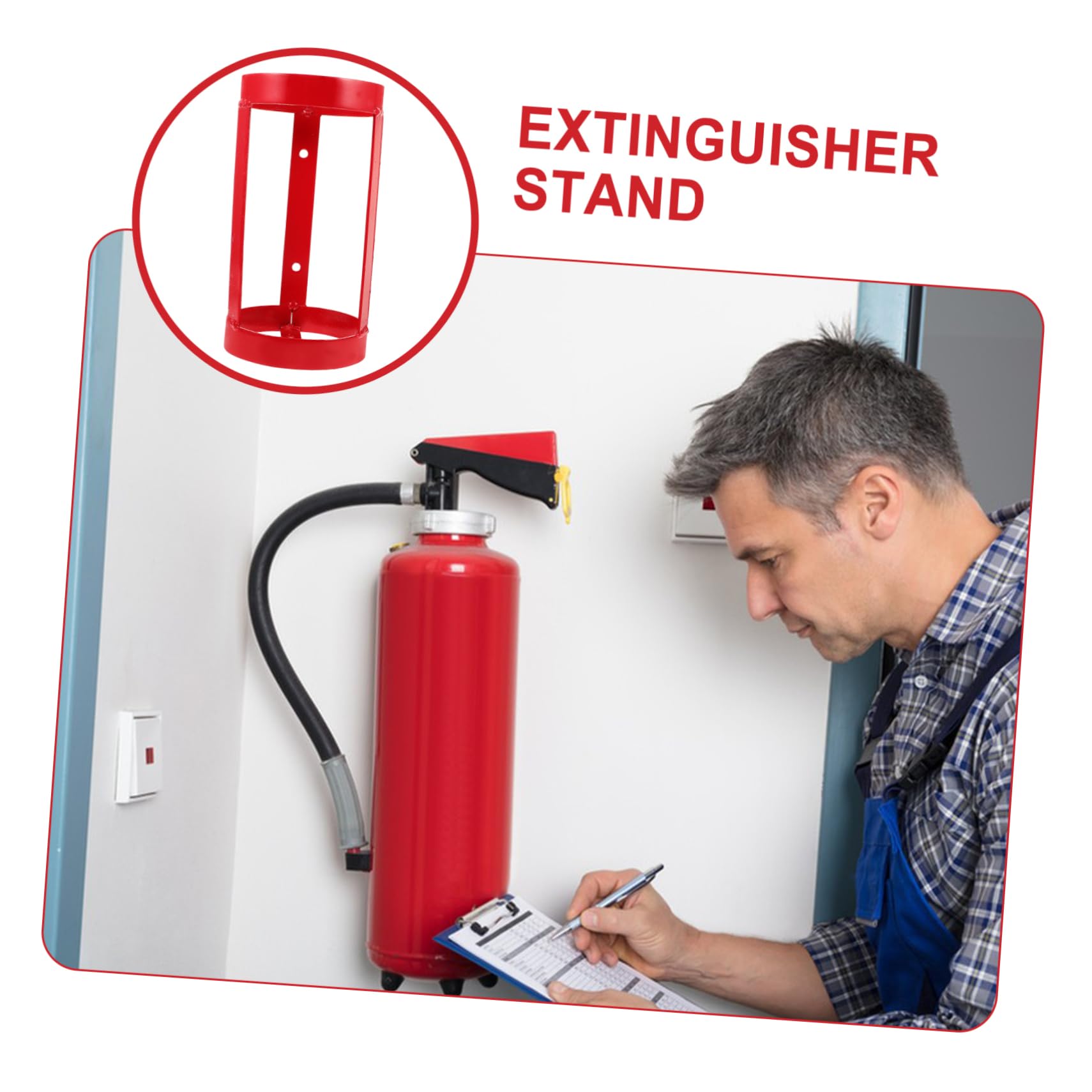 Uonlytech Extinguisher Holder Decorative Extinguisher Hook Fire Extinguisher Retainer Extinguisher Holder Metal