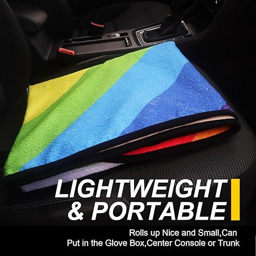 Miniatura 51 de Funda protectora de asiento de automóvil, para asientos delanteros, para entrenamiento de gimnasio, correr, nadar, playa y senderismo, impermeable