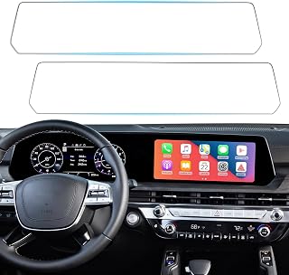 2 Pack Screen Protector For Telluride 2024 2023,12.3 Inch PET Protective Film Compatible With Kia Telluride,Anti-Scratch HD Clarity GPS Navigation Infotainment Foil Telluride Accessories