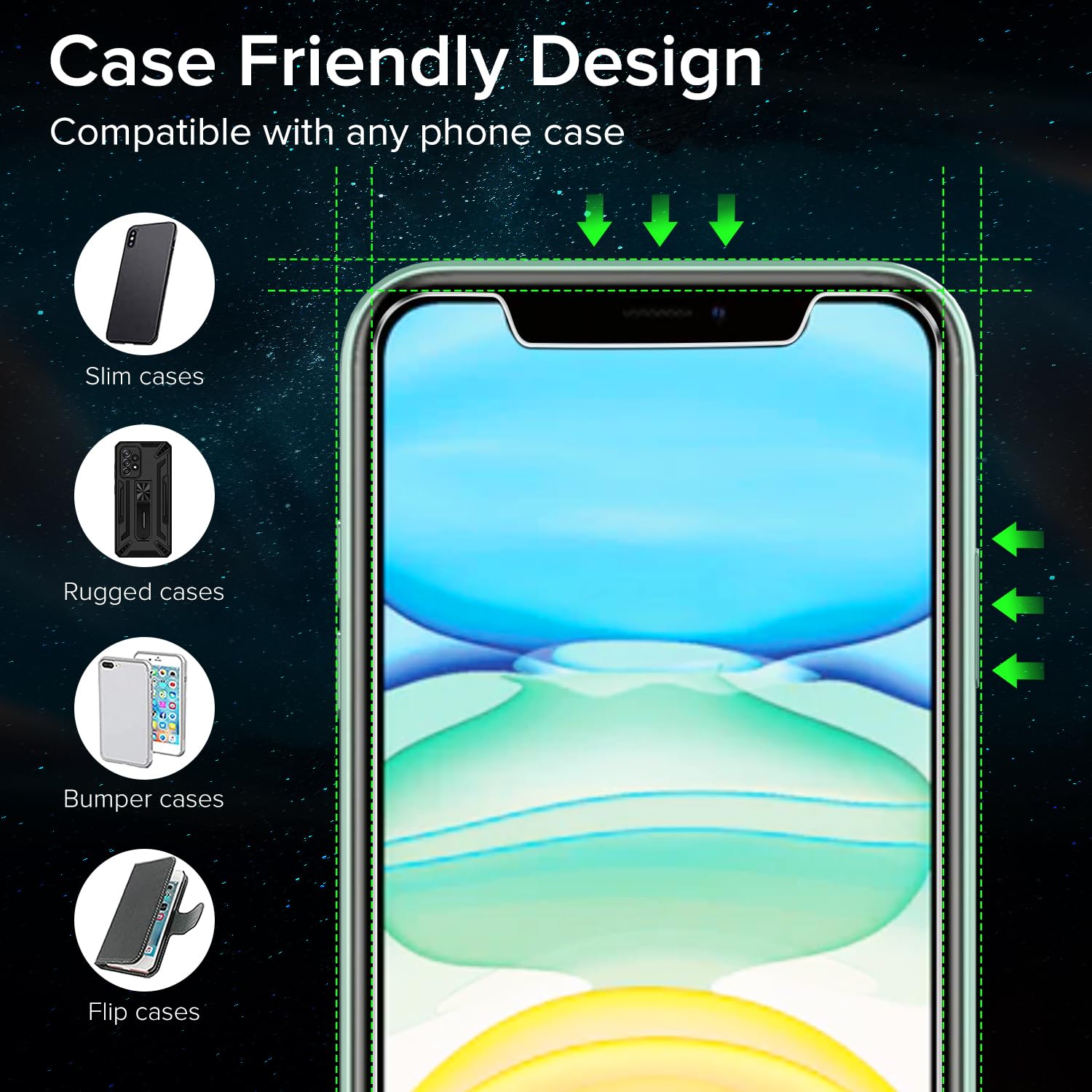 iVoler 2 Pezzi Pellicola Vetro Temperato per iPhone 11 / XR (6,1 Pollici), [9H Hardness] Anti-Scratch [con Cornice di Installazione]