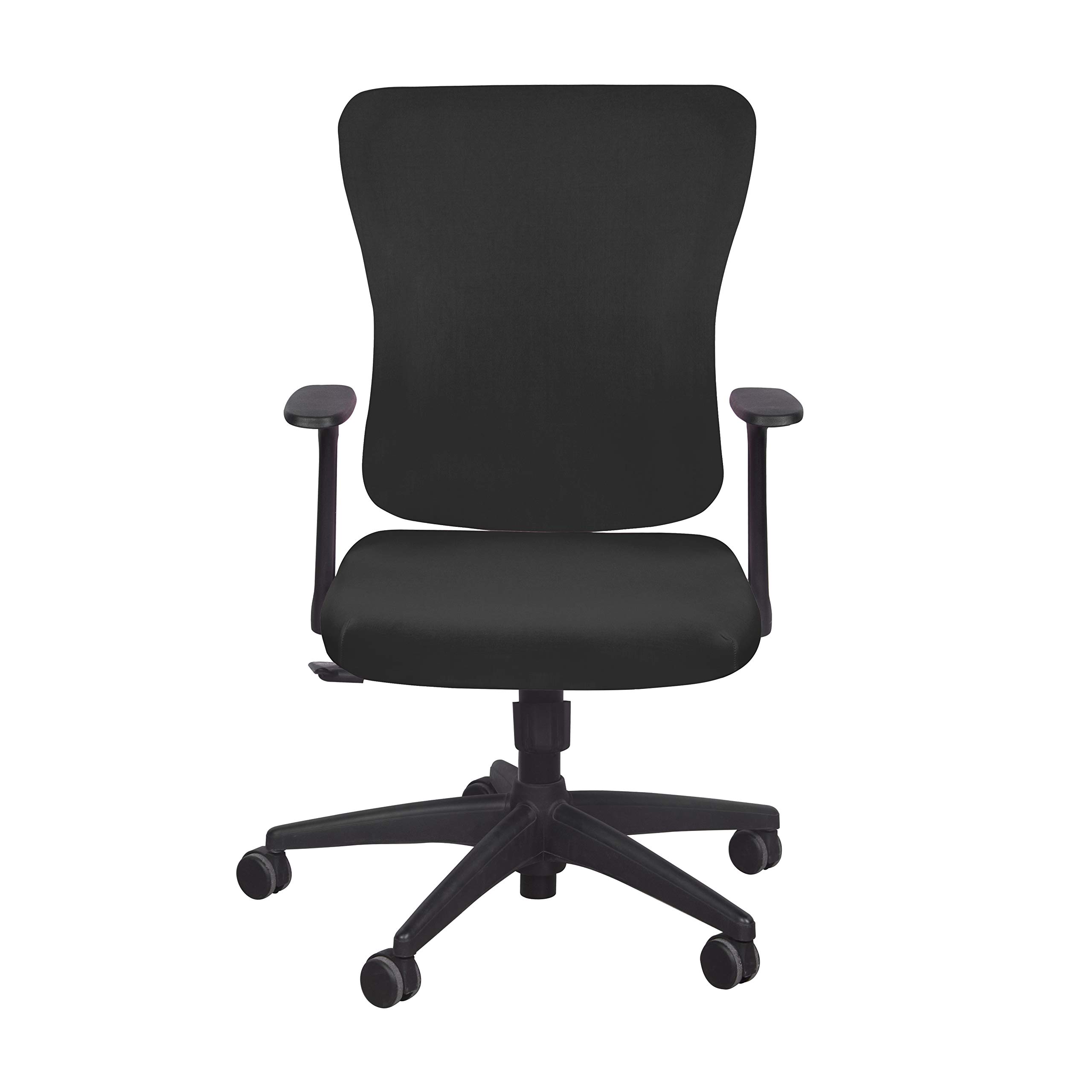 SARAFLORA Office Chair Covers Stretch Removable Washable Computer Seat Cushion Slipcovers (Small/Women, Black)