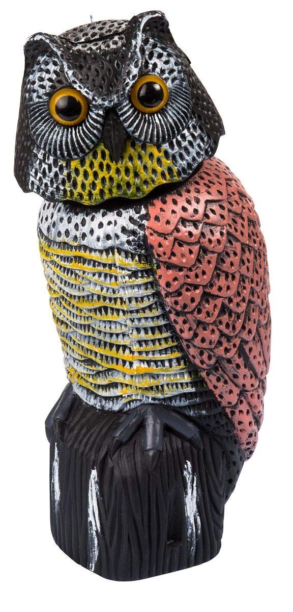 Stocker Hibou épouvantail en PVC avec tête rotative Potager et Jardin, Multicolore, Unique