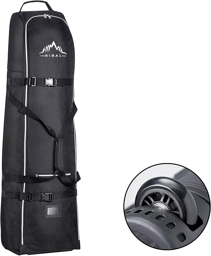 Himal Outdoors SoftSided Golf Travel Bag with Wheels Heavy Duty 600D