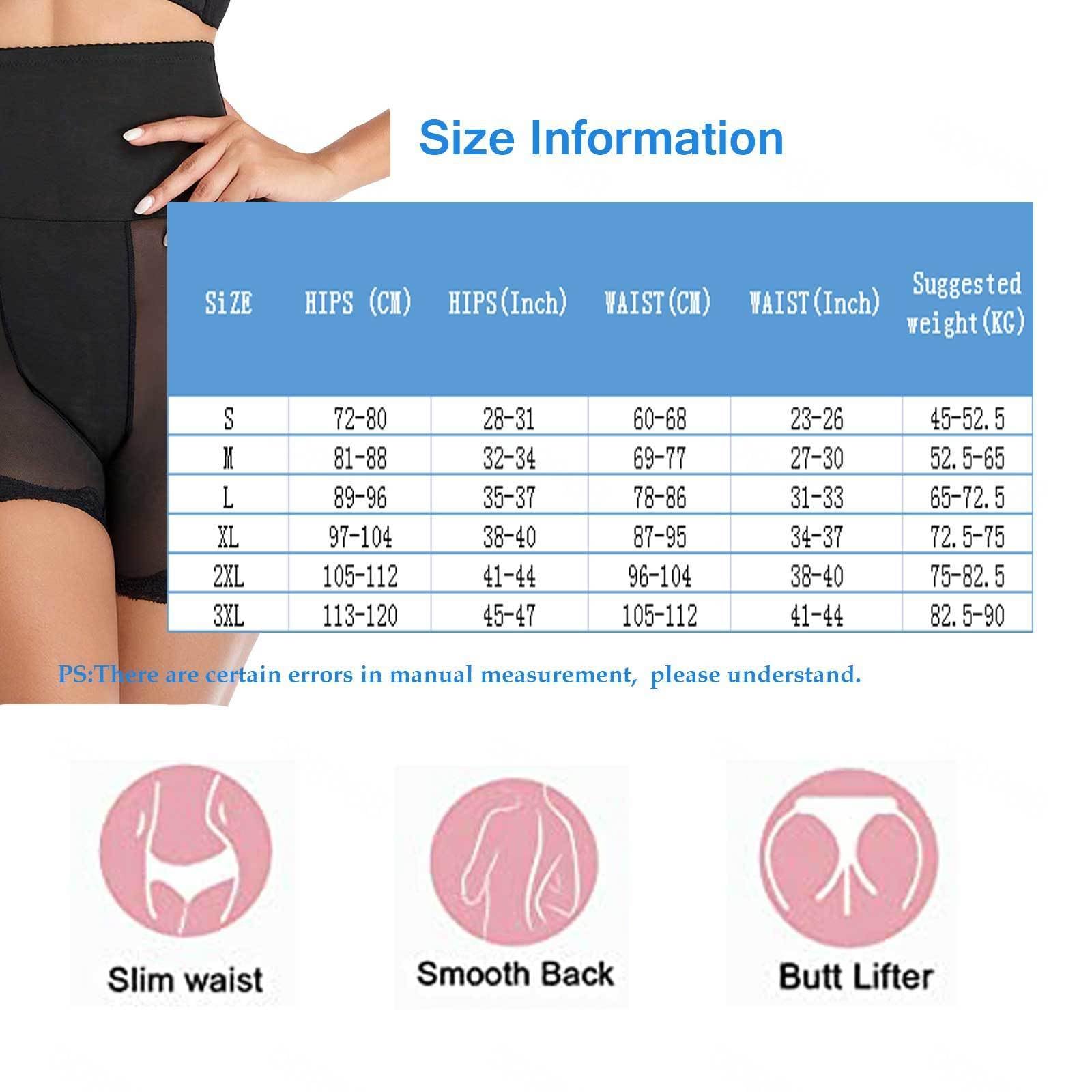 Mutandine Modellanti Vita Alta Con Imbottitura Glutei Rimovibile - Controllo Pancia E Sollevamento Sedere, Nero M/L/XL