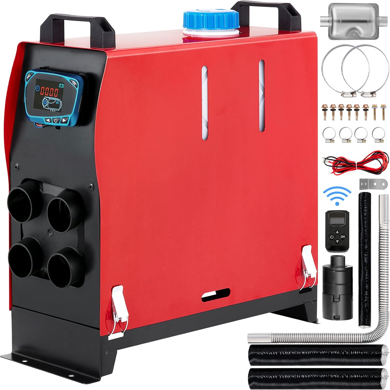 VEVOR Diesel Air Heater, 12V 5KW Diesel Parking Heater, 4 Holes Air