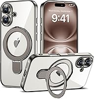 Vista 94 de Funda compatible con iPhone 12 con soporte de anillo magnético invisible [compatible con Mag-Safe] [Protector completo de lente de cámara] Funda