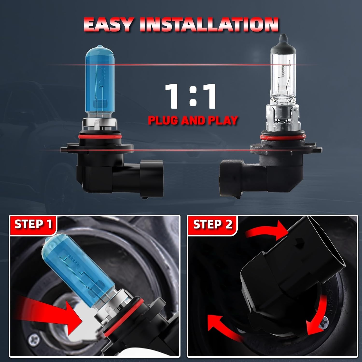 Light Bulbs Fit For Suzuki Grand Vitara 2006-2013,High Performance Halogen Headlight Bulb and License Plate Lights Combo,9005 H7 H11 High Low Beam Fog Lights,6000K White Light,Pack of 8