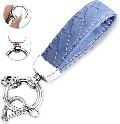 Miniatura 5 de Funda para llavero con llavero de cuero, TPU suave de 5 botones, compatible con llave de automóvil Grand Cherokee Renegade 2014-2023 para control