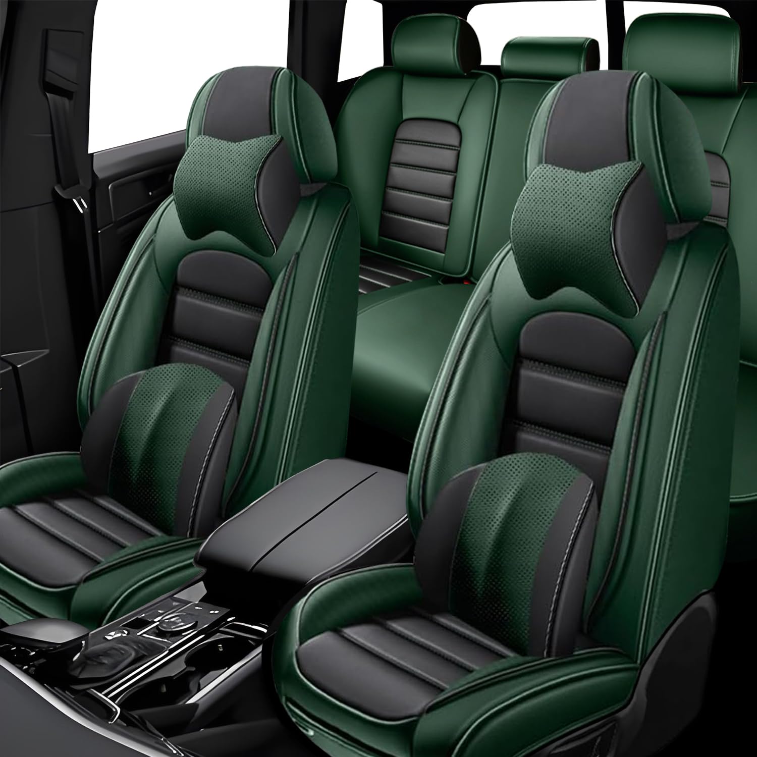 Cscevt 5 Seat Covers for Nissan Frontier 2005-2023 Leather Car Seat Covers Waterproof Anti-Slip Car Seat Protectors Comfort Automotive Seat Covers