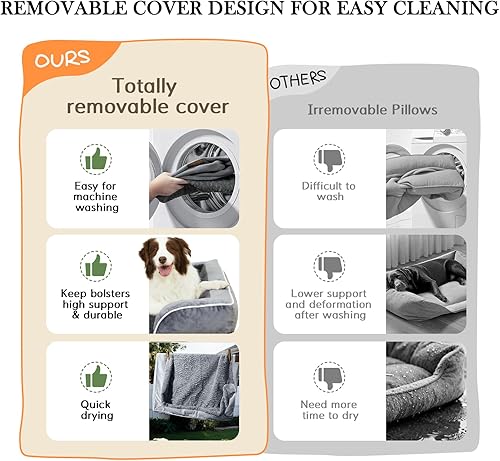 Miniatura 4 de Comfort Expression Camas pequeñas para perros impermeables de espuma ortopédica para perros pequeños, cómoda cama para mascotas con funda extraíble