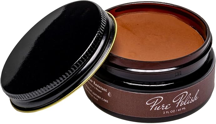 Pure Polish Premium Natural Water Resistant Shoe Cream - 2 oz - Multiple Colors Available