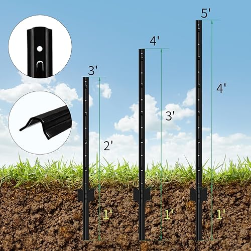 Miniatura 6 de Valla de alambre soldada con revestimiento de PVC negro de 24 pulgadas x 50 pies, 2 pulgadas x 3 pulgadas, paquete 16GA de metal para valla de 3
