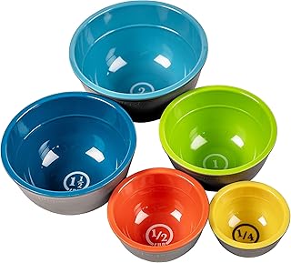 Prepara Two-Tone Melamine Pinch Bowl Set, Set of 5, Multi