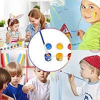 Vista 6 de Draupnir 20 tiras de 120 macetas vacías con tapa, mini recipientes de almacenamiento transparentes y 40 pinceles de pintura, suministros