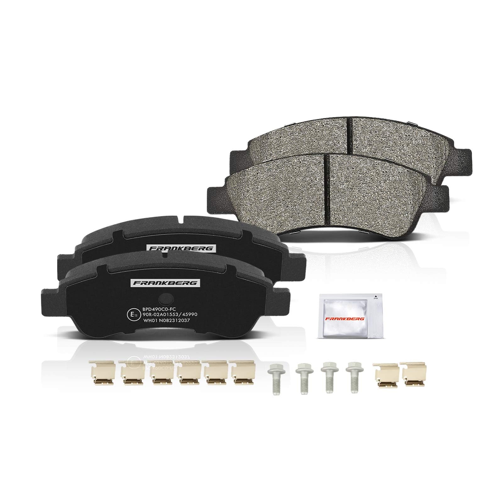 Frankberg Set freni incl. 2x Dischi Freno + 4x Pastiglie dei Freni Posteriore Compatibile con Ducato Furgone 250 Ducato Bus 250 Boxer Bus Jumper Bus Replace# 4249A1, 77364016