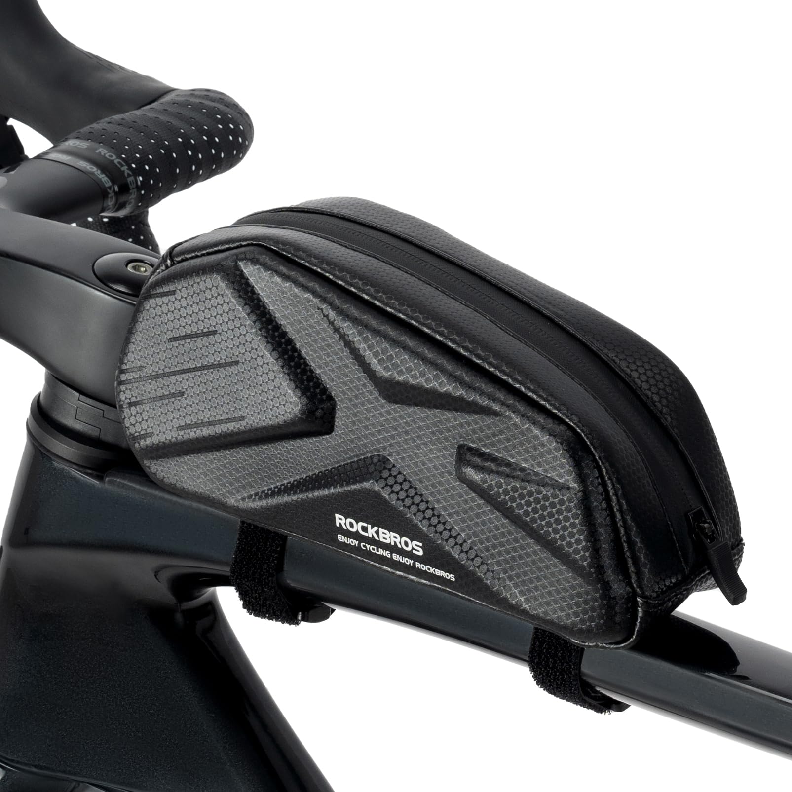 ROCKBROS Top Tube Bag Hard Shell Bike Tube Bag Pouch 1.4L Capacity Bike Frame Bag Cycling Accessories