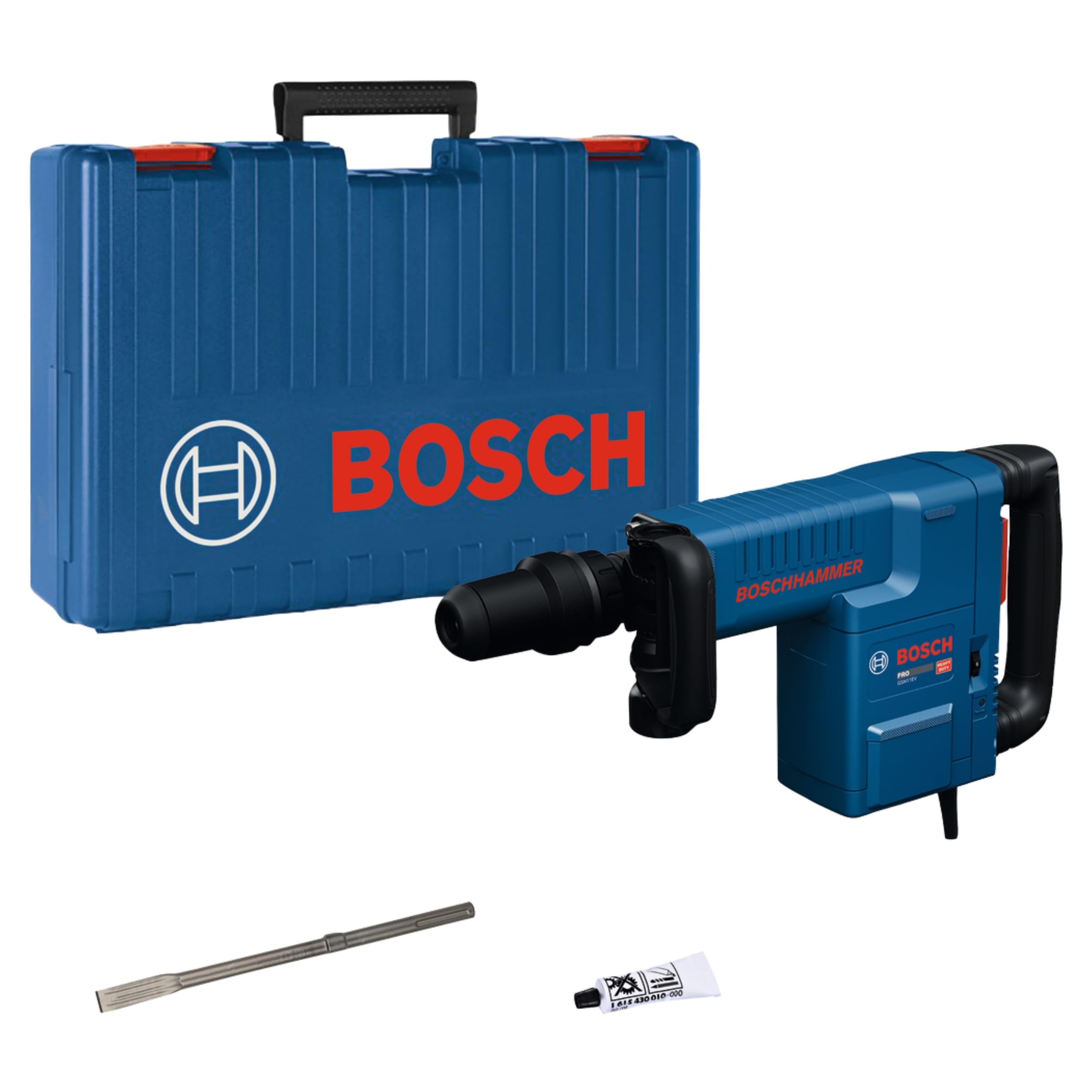 Bosch GSH11EV, marteau-piqueur filaire, burin plat, coffret transport