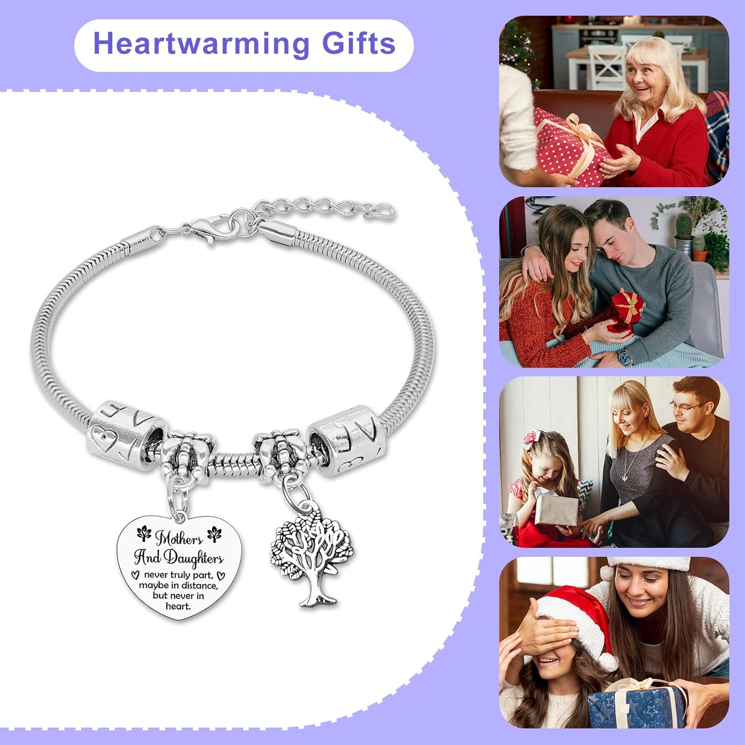 Mom Gifts for Birthday from Daughter Mom Bracelet for Birthday Stainless Steel Bracelet Mothers Gifts for Mommy Bracelets Gift for Women Christmas Retirement Gift for Mommy Mother Bracelets Presents - Image 5