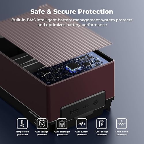 Miniatura 6 de K&F CONCEPT Batería V Mount, Batería V-Mount de 99Wh 6700mAh con carga rápida USB-C PD de 100W, con Dual D-TAP/A/USB-C/DC/Pantalla TFT/Luz