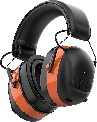 Miniatura 10 de Auriculares de protección auditiva Bluetooth 6.0 con tiempo de trabajo de 120 horas, SNR de 30 dB, calidad de sonido estéreo superior, botones más