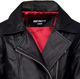 Kids Jackets Girls Designer's 100% Leather Jacket Zip Up Biker Coats (1-13Years)